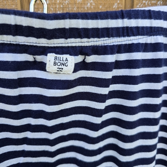 Billabong Blue And White Striped Skirt With Slit Size Small - Picture 4 of 4